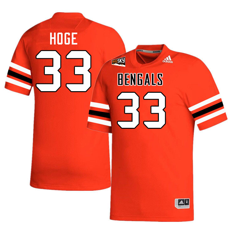 Idaho State Bengals #33 Merril Hoge College Football Jerseys,Uniforms Stitched-Orange